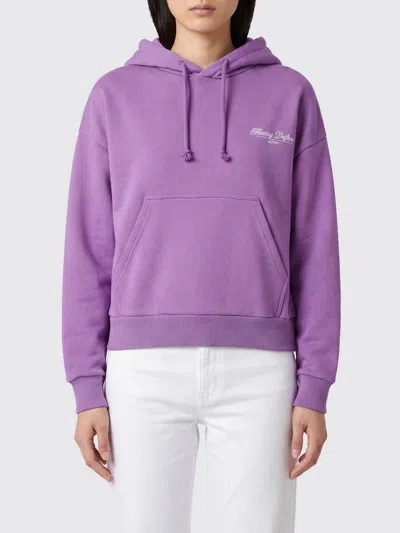 Autry Cotton Hooded Sweatshirt In Purple