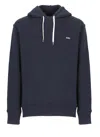 Autry Navy Cotton Hoodie With Drawstring Hood And Contrast Logo In Blue
