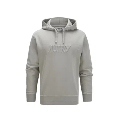 Autry Cotton Hoodie In Gray