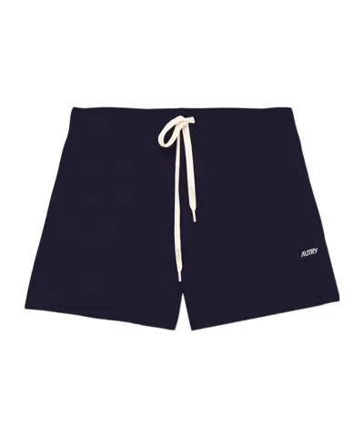 Autry Cotton Jersey Shorts In Black
