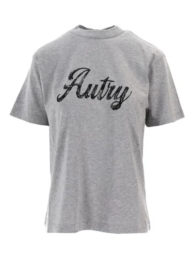 Autry Cotton Jersey T-shirt In Gray