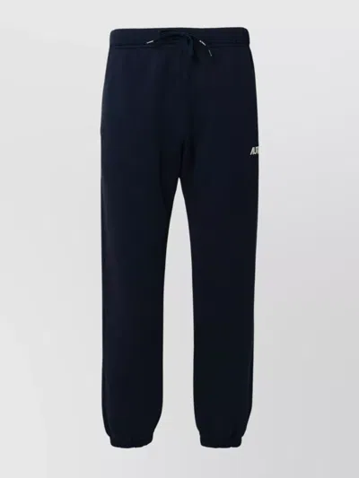 Autry Cotton Jogger Pants Back Pocket In Blue