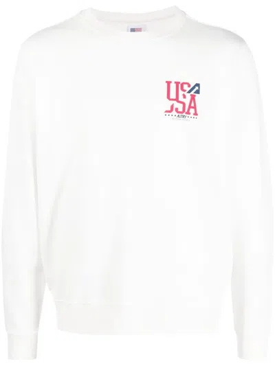 Autry Logo Printed Crewneck Sweatshirt In Gray