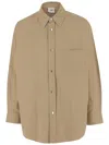 Autry Beige Embroidered Shirt In Neutrals