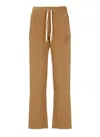Autry Elastic Waistband Relaxed Fit Side Pockets Trousers In Brown