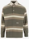 Autry Cotton Polo Shirt With Striped Pattern And Logo