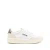Autry 'medalist' White Low Top Sneakers With Beige Suede Details