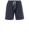Autry Cotton Track Shorts With Rear Patch Pocket In Blue