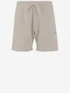 Autry Elasticated-waistband Logo-patch Shorts In Grey