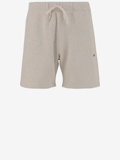 Autry Cotton Short Pants With Logo In Grey