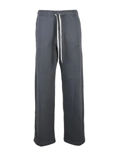 Autry Cotton Sweatpants - Grey In Black