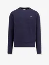 Autry Blue Cotton Crewneck Sweatshirt With Logo Print In Blue