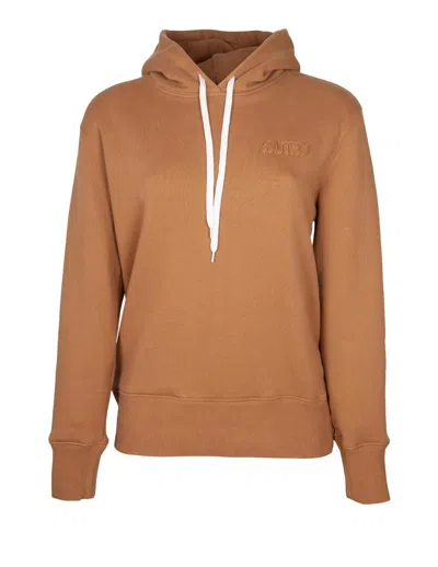 Autry Cotton Sweatshirt In Brown