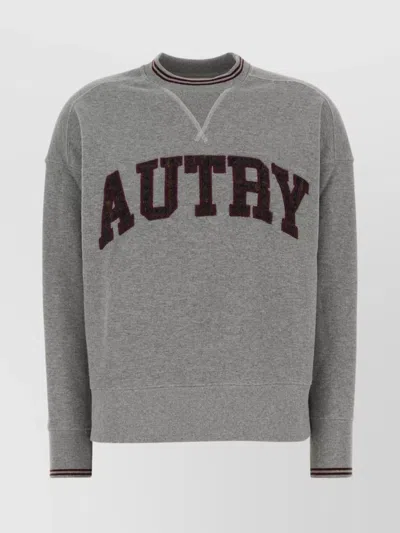 AUTRY COTTON SWEATSHIRT WITH CREW NECK AND LONG SLEEVES