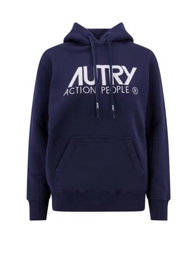 AUTRY COTTON SWEATSHIRT WITH EMBROIDERED LOGO