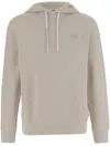 Autry Drawstring Hooded Sweatshirt With Subtle Logo In Gray