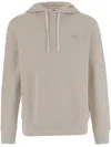 Autry Drawstring Hooded Sweatshirt With Subtle Logo In White