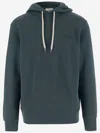 Autry Relaxed Fit Hoodie With Embroidered Logo And Classic Kangaroo Pocket In Green