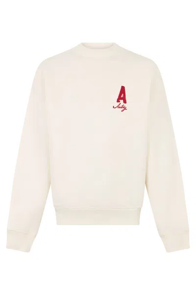 Autry Cotton Sweatshirt Logo Print Crewneck In Animal Print