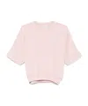 Autry Pink Cotton Sweatshirt With Short Sleeves In Pink