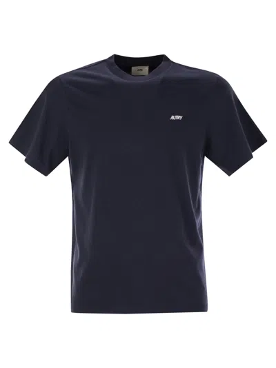 Autry Cotton T-shirt With Logo In Blue