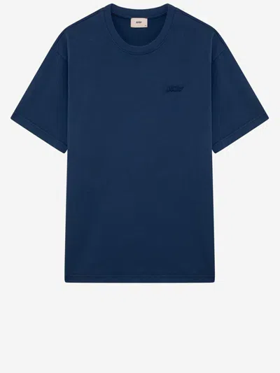 Autry Cotton T Shirt With Logo In Blue