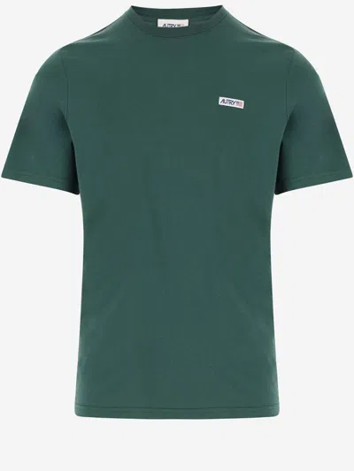 Autry Cotton T-shirt With Logo In Green
