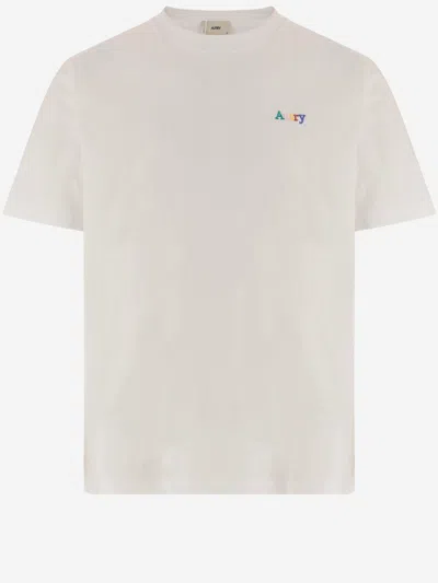 Autry Cotton T Shirt With Logo In Metallic