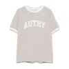 Autry Crew Neck Logo-print T-shirt With Stripe Trim