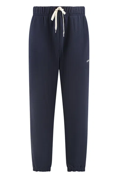 Autry Cotton Track Pants For Men With Back Pocket In Blue
