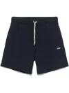 Autry Cotton Track Shorts With Rear Patch Pocket In Blue