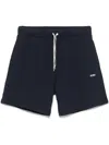 Autry Cotton Track Shorts With Rear Patch Pocket In Jersey Blue
