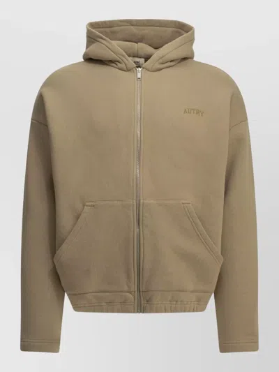 Autry Zip-up Sweatshirt With Logo In Animal Print