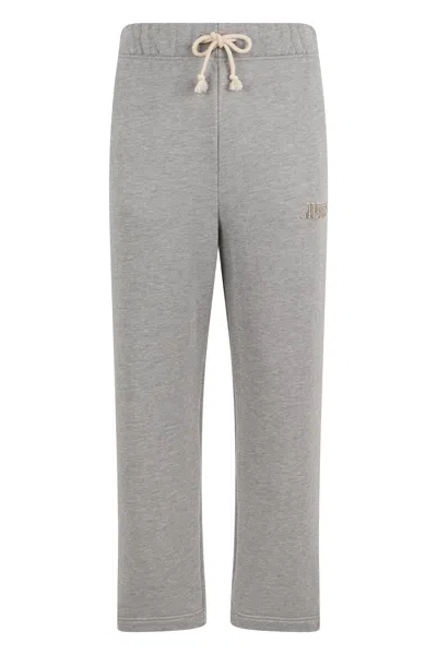 Autry Cotton-blend Sports Pants With Drawstring Waist And Side Pockets In Animal Print