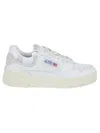 Autry White Sneakers With Smooth And Suede Textures In White