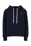 Autry Melange Light Grey Cotton Main Wom Sweatshirt In Blue