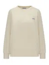 Autry Cream Cotton Main Wom Sweatshirt In Neutral