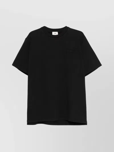 Autry Crew Neck Cotton T-shirt In Black