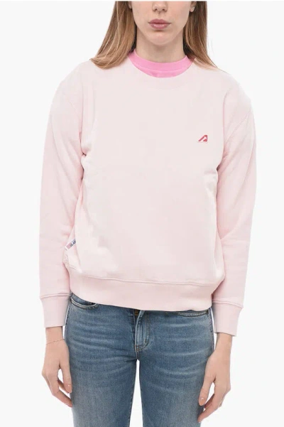 Autry Logo-patch Sweatshirt In Pink