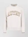 Autry Crew Neck Long Sleeve Ribbed Collar In White