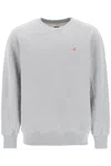 Autry Crew-neck Sweatshirt With Logo Patch In Grigio