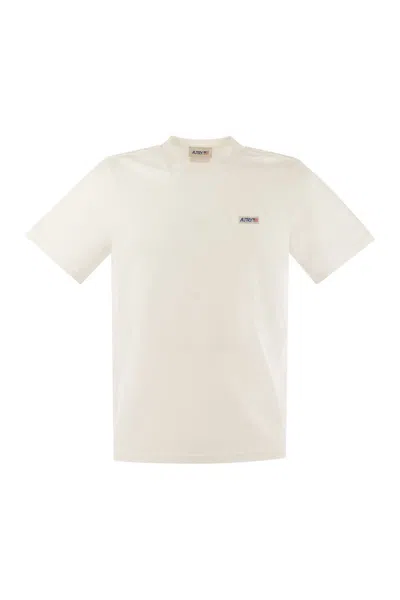 Autry Crew-neck T-shirt With Logo In White