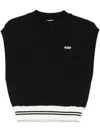 Autry Crew-neck Vest In Knit Black