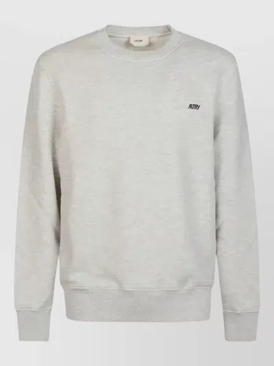 Autry Crewneck Jersey Sweatshirt Main Man Long Sleeves In White