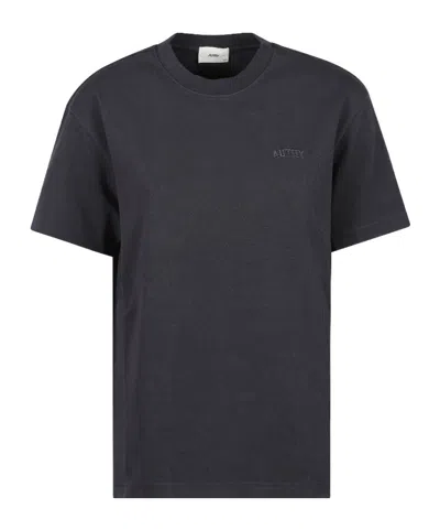 Autry Logo-embroidered T-shirt In Blue