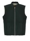 Autry Crewneck Wool Blend Vest With Logo Patch In Black