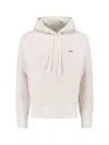Autry Cropped Light Grey Hoodie Sweater With Relaxed Fit In Neutral