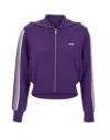 Autry Cropped Tennis-style Jacket With Contrasting Stripes And Logo