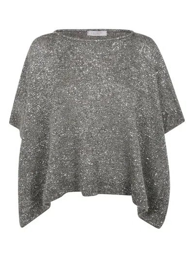 Autry D. Exterior Soft Sequins Cape In Gray