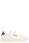 Autry Dallas Nubuck-trimmed Leather Sneakers In White